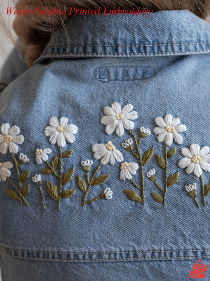 DIY Water-Soluble Printed Denim Large And Small Embroidery