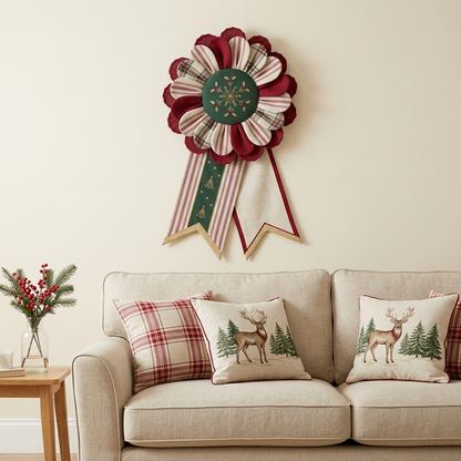 Custom Fabric Flower Door Hanger Sewing Template Set - With Instructions