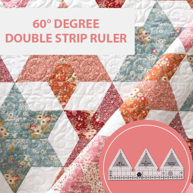 60° Degree Double Strip Ruler - With Instructions