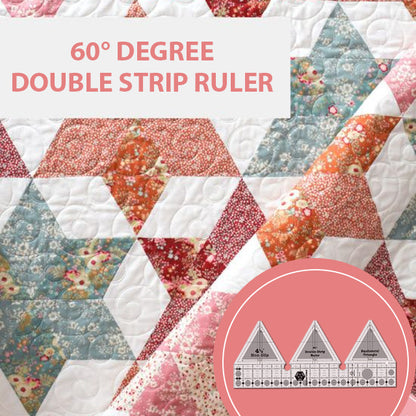 60° Degree Double Strip Ruler - With Instructions