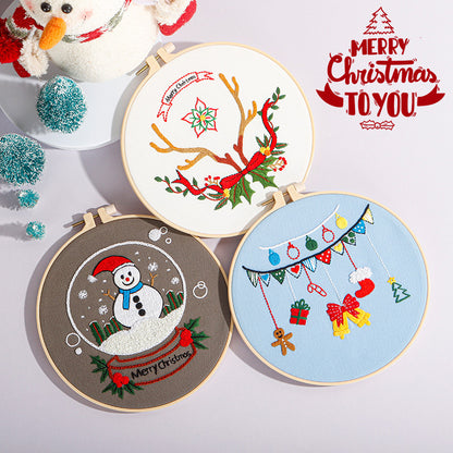 Festive Christmas Embroidery Kit: Craft Your Holiday Cheer