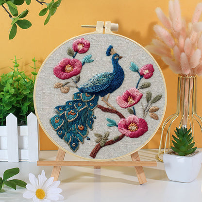 Peacock Splendor Embroidery Kit