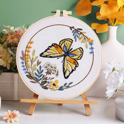 Butterfly Symphony Embroidery Kit: Embark on a Vibrant Stitching Journey