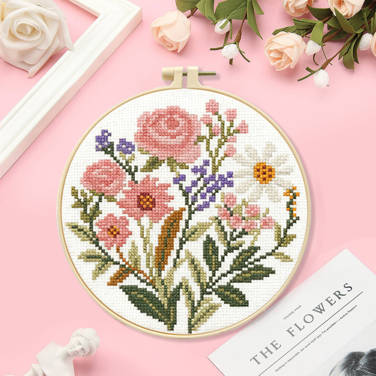 Vintage Floral Embroidery Kit