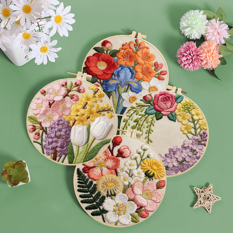Botanical Bouquet Embroidery Kit