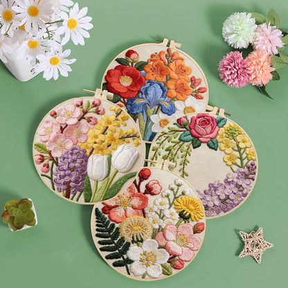 Botanical Bouquet Embroidery Kit