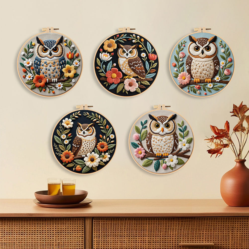 Woodland Owl Embroidery Kit