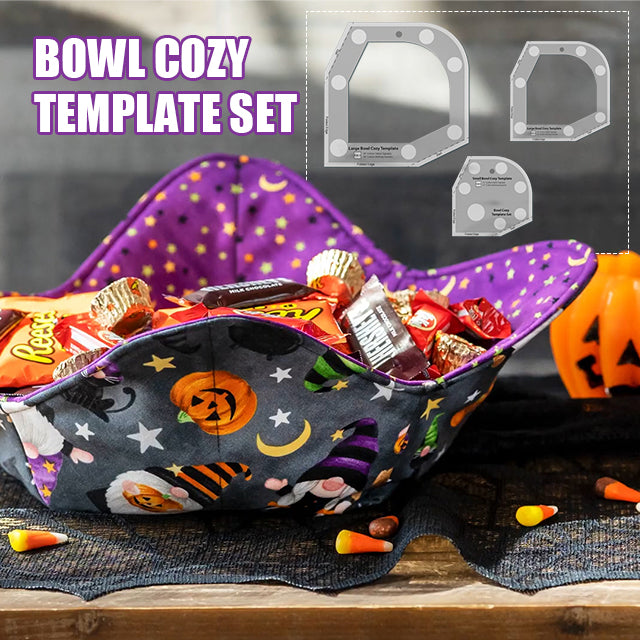 Halloween Bowl Cozy Template Cutting Ruler Set - 2PCS (With Instructions)