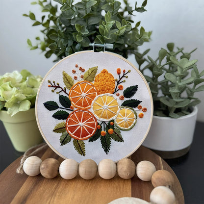 Rubbyoo Embroidery Kit- Orange Slices