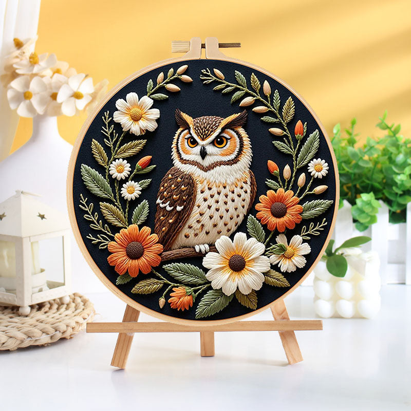 Woodland Owl Embroidery Kit