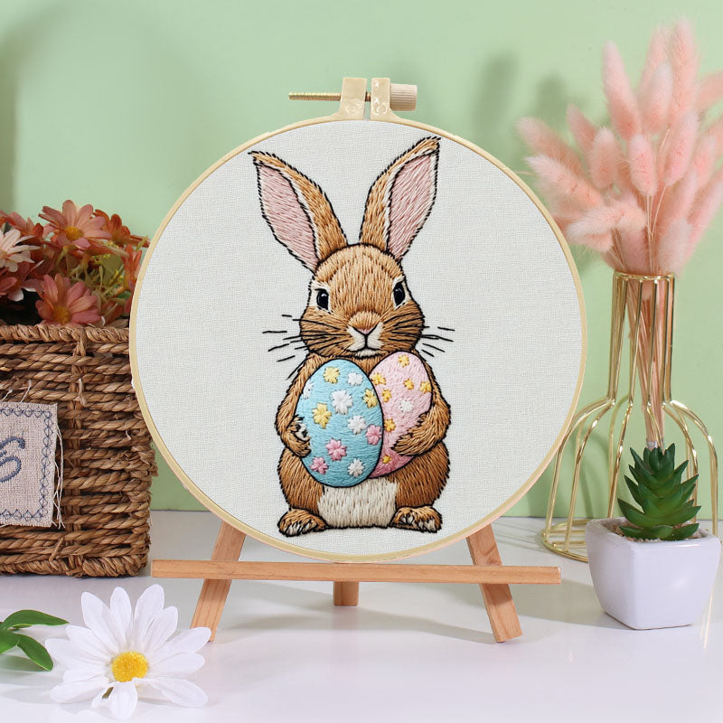 Threads of Spring: Easter Bunny Embroidery Kit