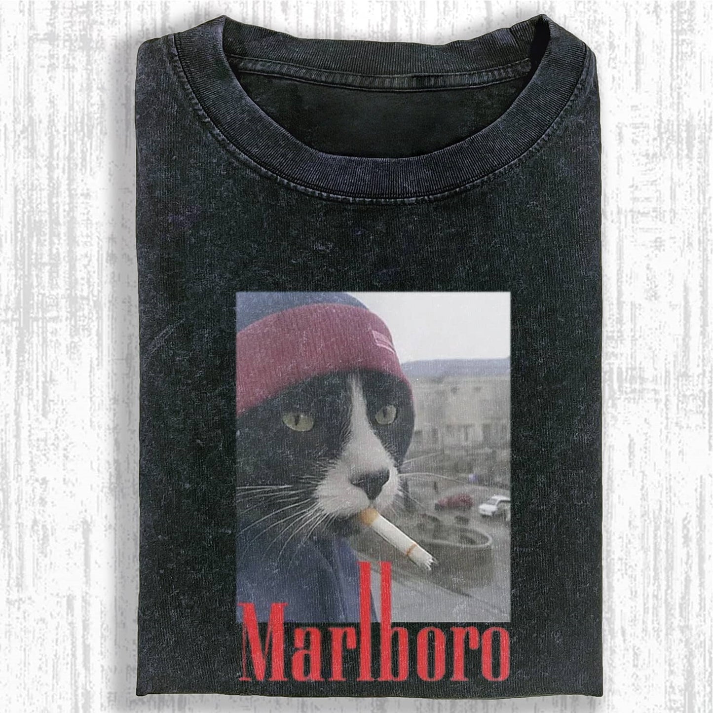SMOKING CAT MEME T-SHIRT