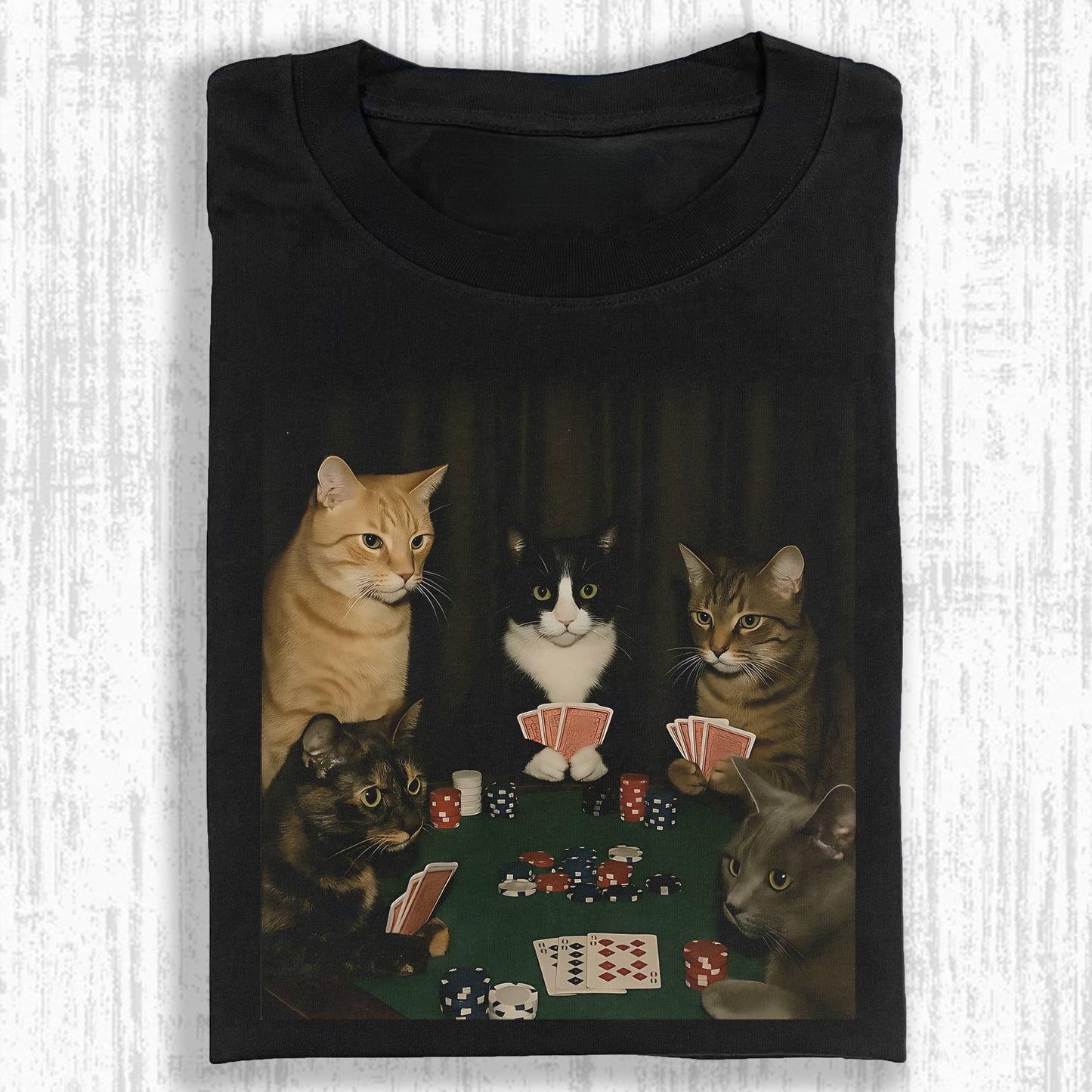 Wacky Cats Playing Poker T-shirt