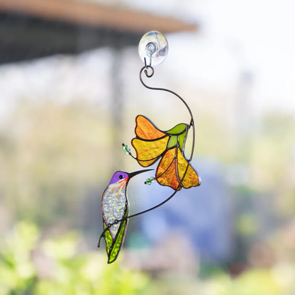 Hummingbird Stained Glass Sun Catcher - Home Decoration