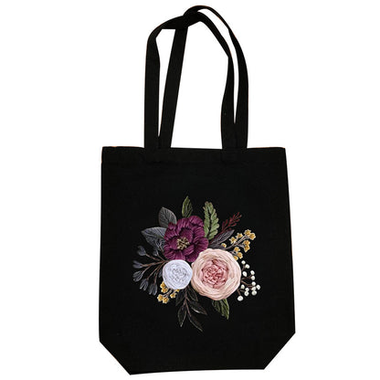 Hanging Floral Canvas Bag: Embroider Your Unique Style