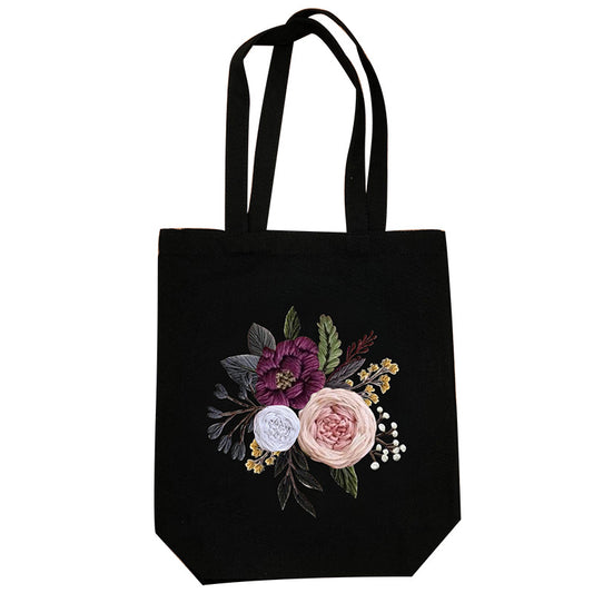 Hanging Floral Canvas Bag: Embroider Your Unique Style