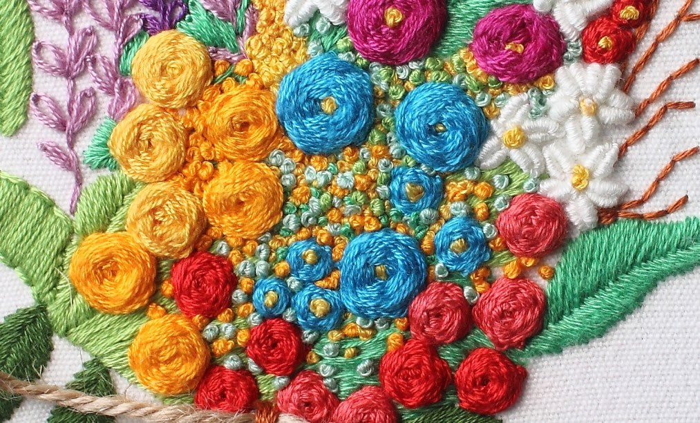 Floral Bouquets Embroidery Kit: Craft Your Nature-Inspired Masterpiece