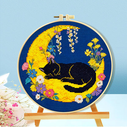 Moonlit Meow Cross Stitch Kit