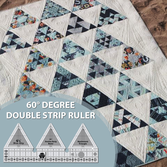 60° Degree Double Strip Ruler - With Instructions