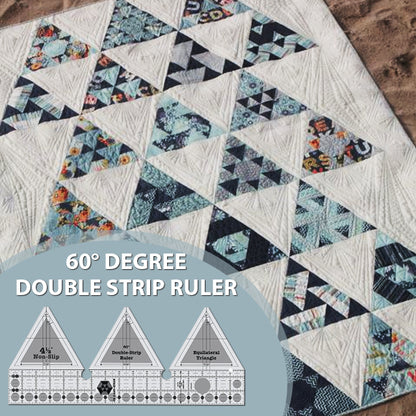 60° Degree Double Strip Ruler - With Instructions