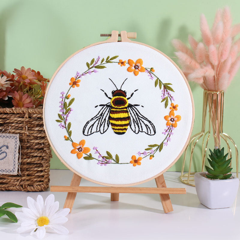 DIY Bee Embroidery Kit: Craft Your Nature-Inspired Masterpiece