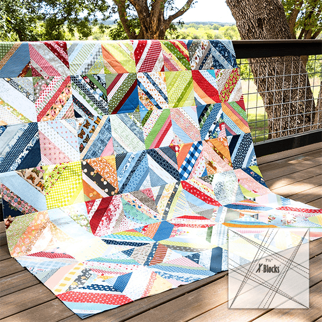 X-Blocks Quilt Template Set - With Instructions