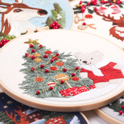 Christmas Cute Creatures  - Themed DIY Embroidery Kits