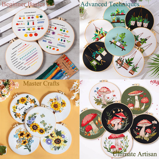 Embroidery Journey Combo Set 2: Elevate Your Skills from Beginner to Artisan