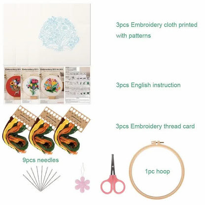 Rubbyoo Embroidery Kit - Flower Bouquet