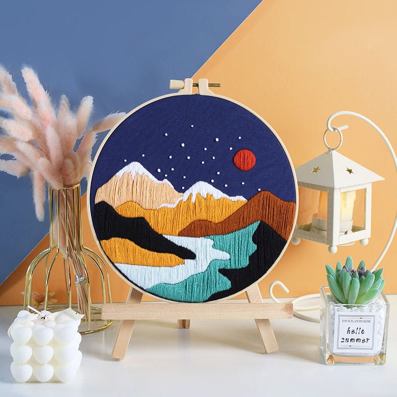 Stitched Landscapes - Themed DIY Embroidery Kits