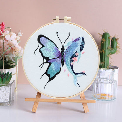 Whale And Butterfly Embroidery Kit