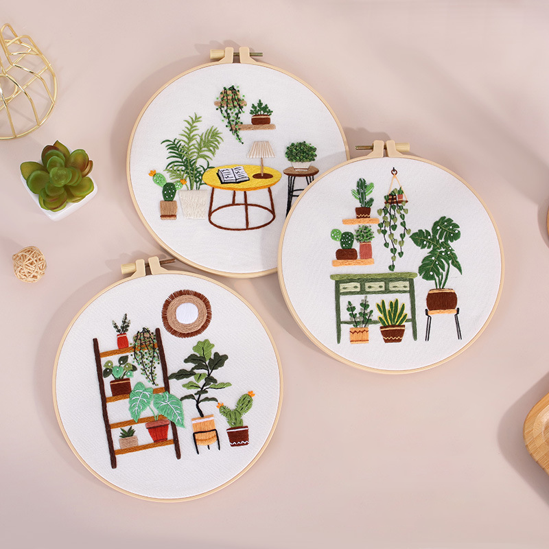 Chic Plant Corner Embroidery Kit Series