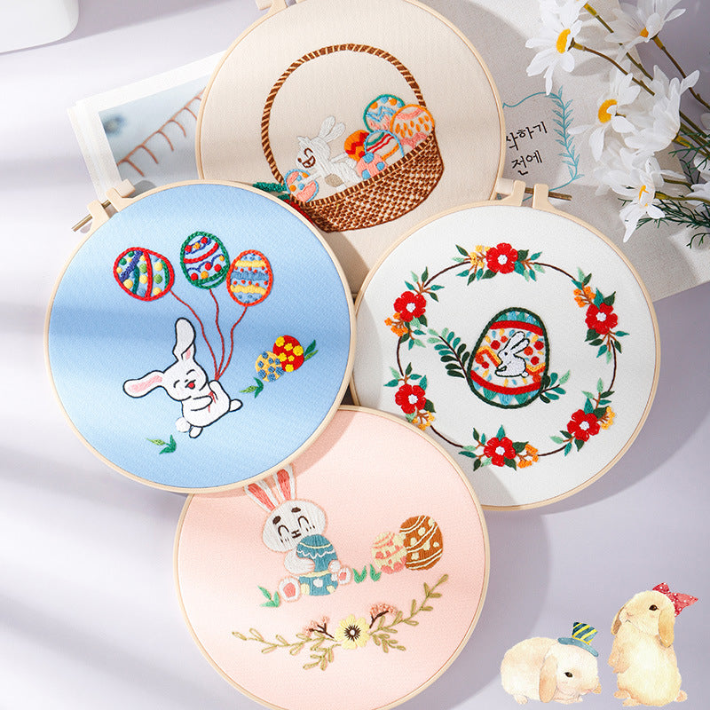 Easter Bunny Embroidery Kit: Craft Your Spring-Inspired Masterpiece
