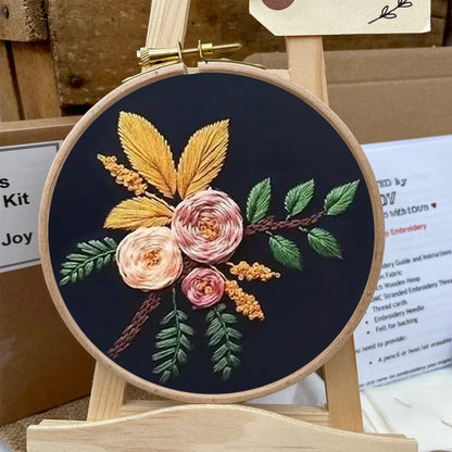 Rubbyoo Embroidery Kit- Flowers And Branches  | Diy Craft Kits,Hand Stitch,For Craft Lover