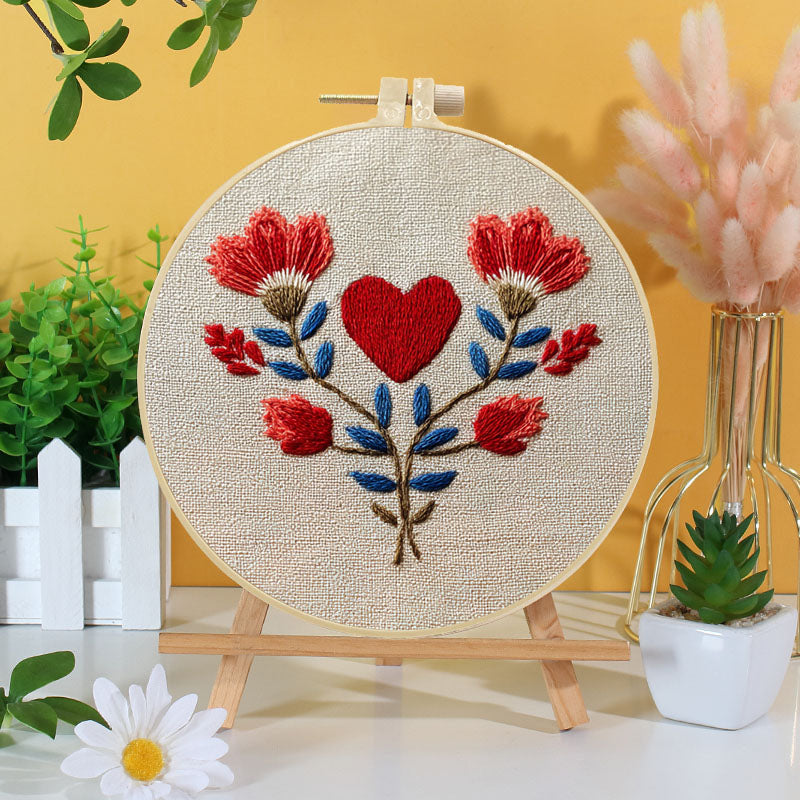 Blooming Heart Embroidery Kit