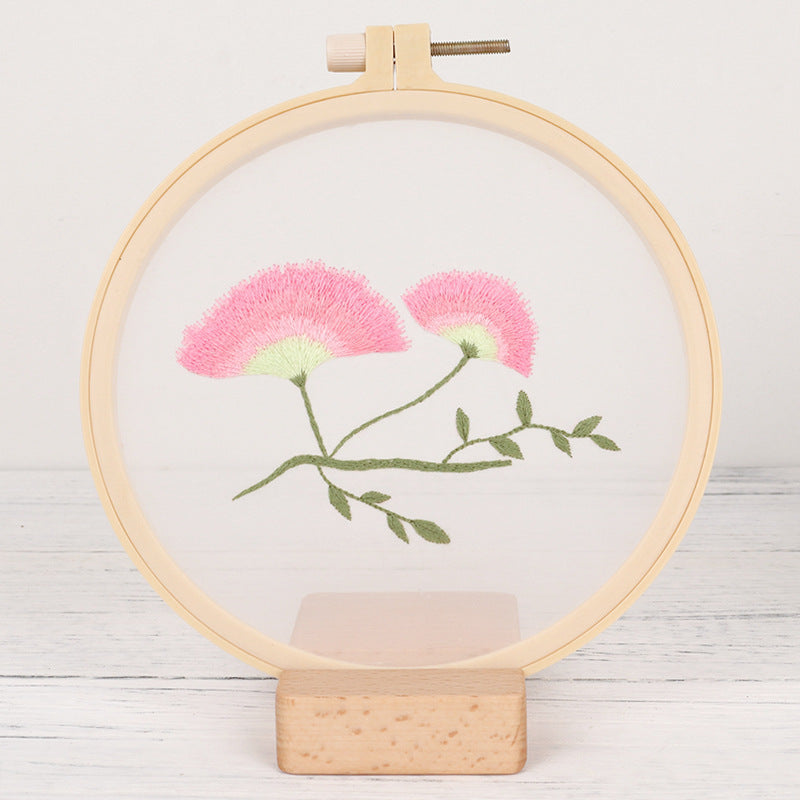 Transparent Bloom Embroidery Kit: Celebrate Nature's Elegance in Every Stitch