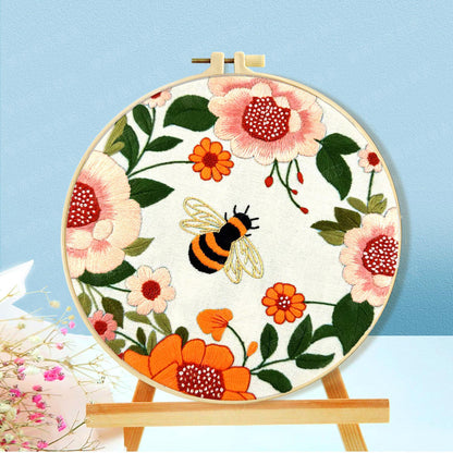 Sunflower And Bee Embroidery Kit