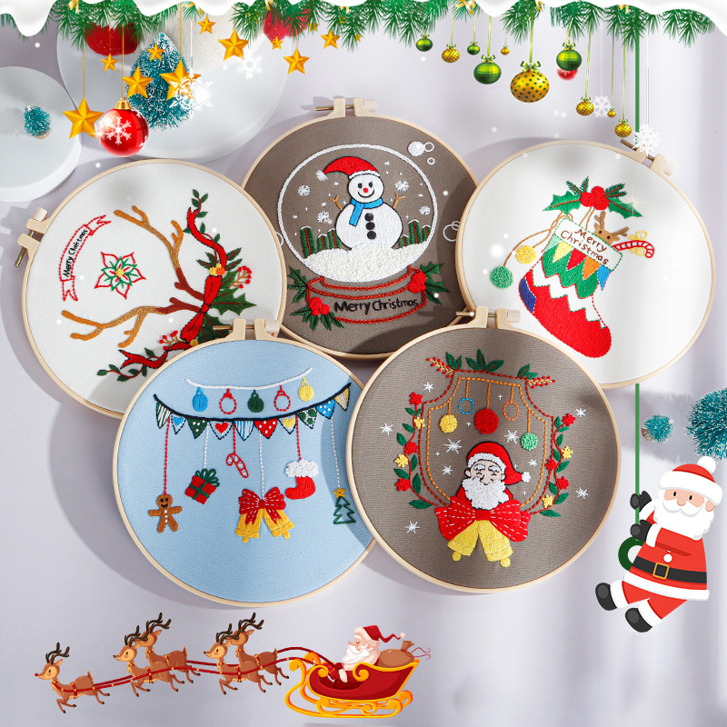 Festive Christmas Embroidery Kit: Craft Your Holiday Cheer