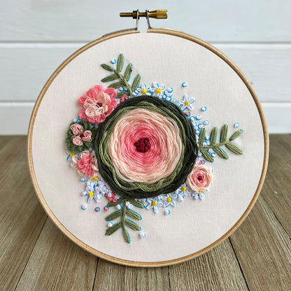 Rubbyoo Embroidery Kit-  Woven Rose Starter Kit For Craft Lover