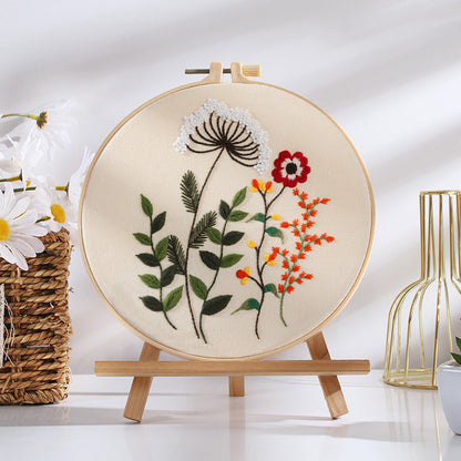Botanical Blossoms Embroidery Kit: Craft Your Floral Masterpiece