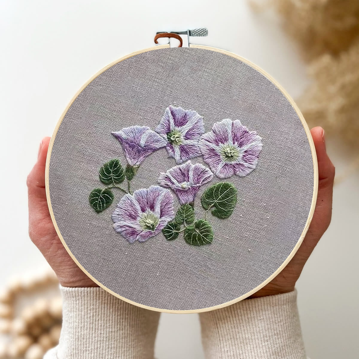 Rubbyoo Embroidery Kit- Mini Purple Hortensia