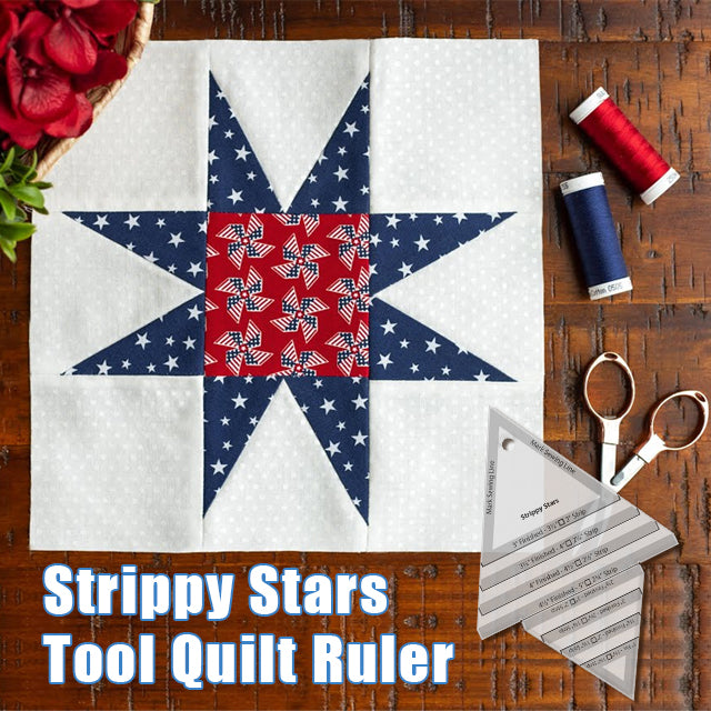 Strippy Stars Tool Quilt Ruler (With Instructions)