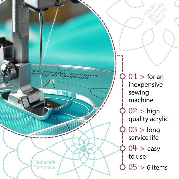 6 Piece-Set Quilting Template
