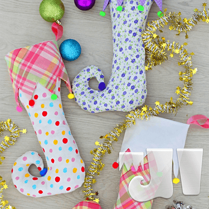 Handmade Elf Christmas Stocking Template Set - With Instructions