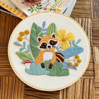 Raccoon Garden - Themed DIY Embroidery Kits