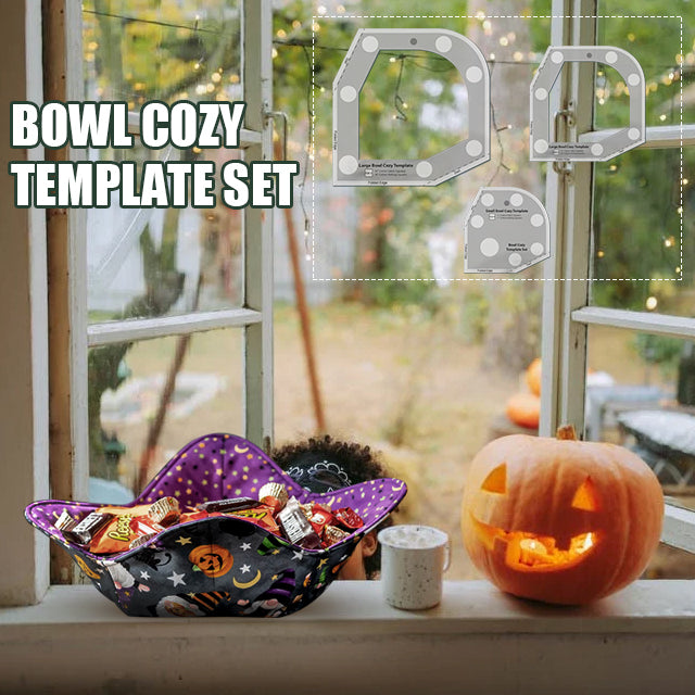 Halloween Bowl Cozy Template Cutting Ruler Set - 2PCS (With Instructions)