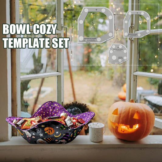 Halloween Bowl Cozy Template Cutting Ruler Set - 2PCS (With Instructions)