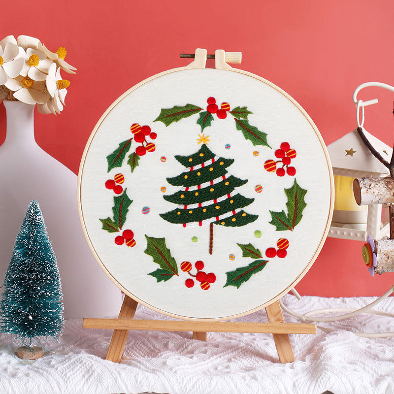 Christmas Cheer Embroidery Kit: Celebrate the Season with Every Stitch