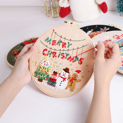 Christmas Delight Embroidery Kit: Create Your Festive Masterpiece!