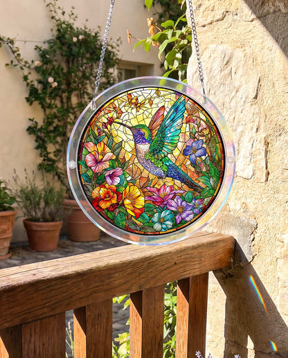 Acrylic Jigsaw Puzzle Suncatcher - Botanical Nectar Oasis